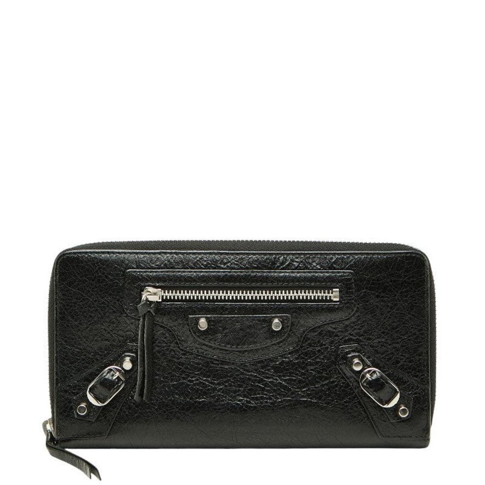 Balenciaga Classic Continental Zip Around Wallet Black